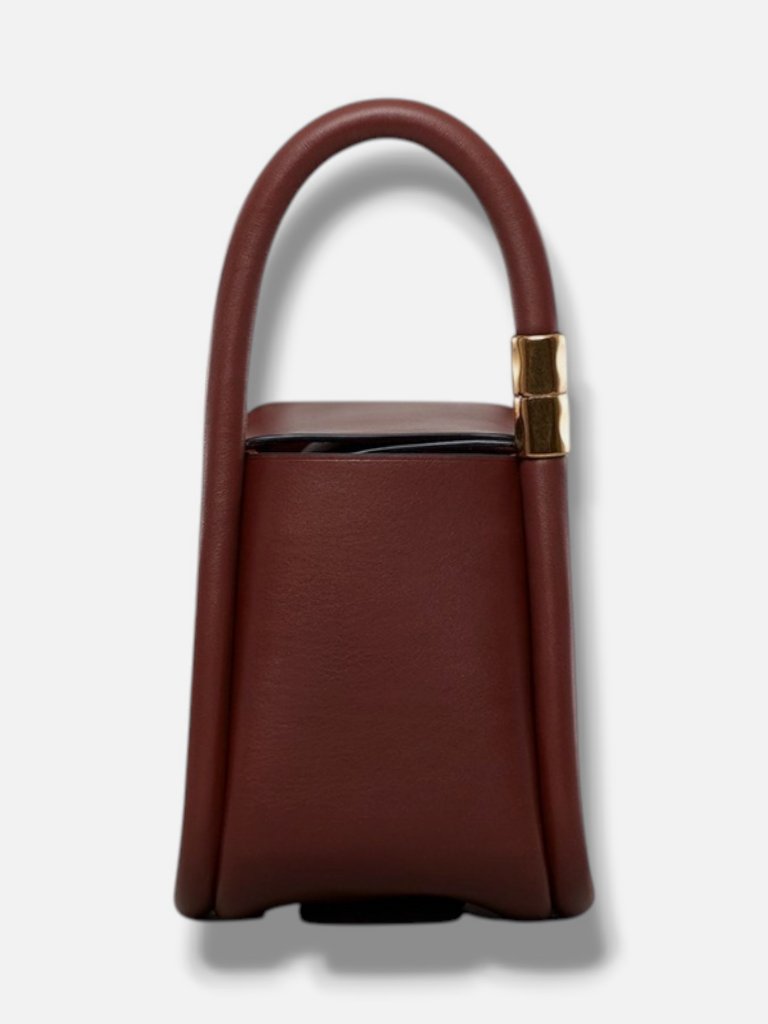 Boyy Women's Red Calfskin Leather Suede Gold-Tone Wonton 20 Shoulder Bag — image 2 of 4